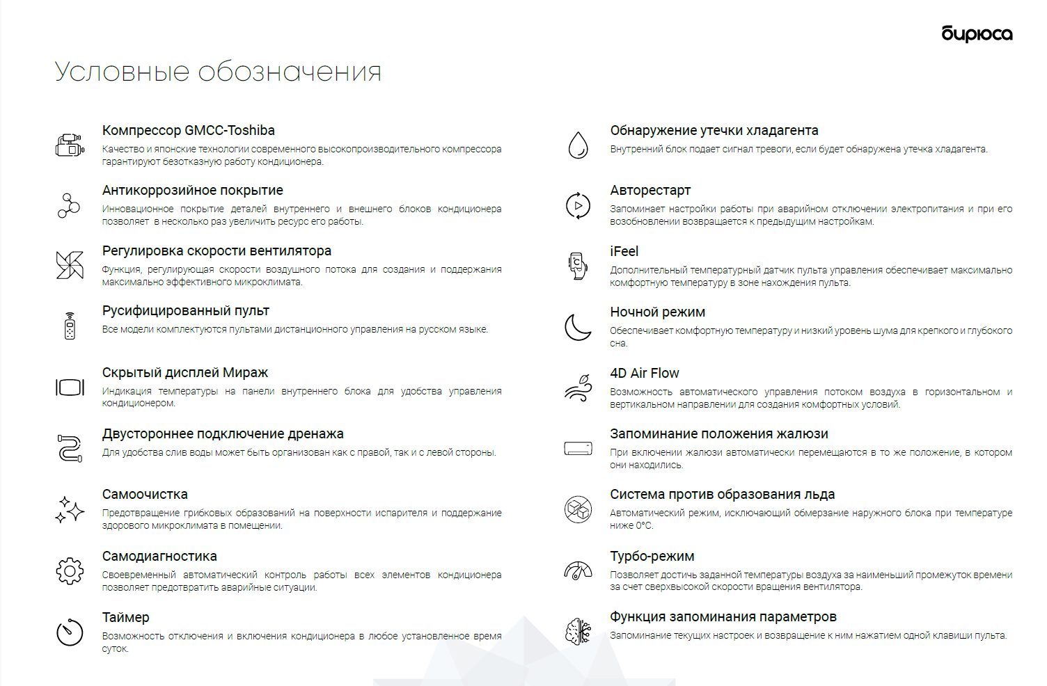 Купить кондиционер Biryusa, TOSOT или LESSAR: сравнение и функции