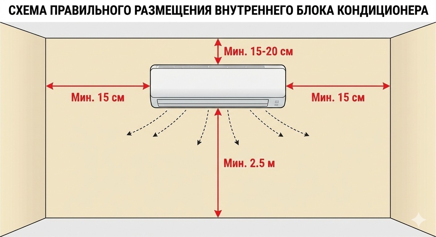 Где установить кондиционер: правила размещения блоков в квартире
